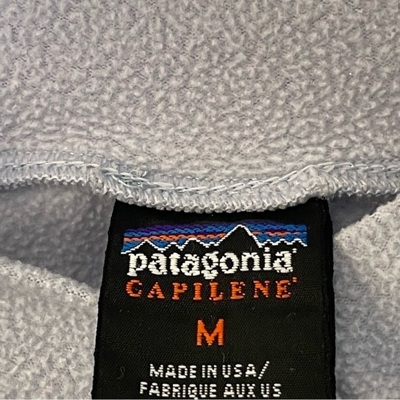 Patagonia Vintage Made In USA Capilene Fleece Long Sleeve V Neck Top - Picture 6 of 6